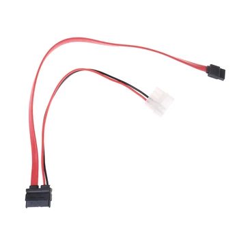 1 шт. кабели питания Slimline SATA к Molex Slim SATA 13 Pin (7P + 6P) к 7pin + кабель питания для порта SATA Slimline 50 см