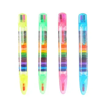 1 шт. Креативные цветные карандаши 20 цветов, Студенческая детская ручка для рисования Граффити, Масляная пастель, развивающая игрушка