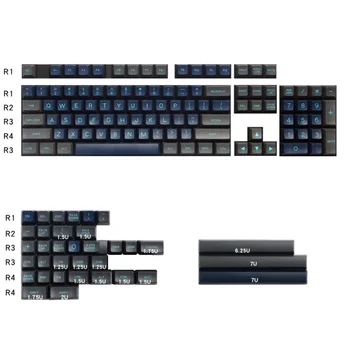 139 клавиш MAXKEY SA Double shot ABS keycap Темно-синего цвета для механической клавиатуры 68 84 80 108