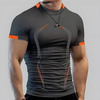 2023 Мужская футболка для летнего отдыха, модная удобная обтягивающая футболка с 3D принтом для занятий спортом, фитнесом, мужская спортивная одежда XXS-6XL