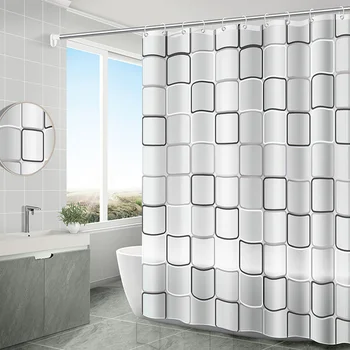 3D занавески для душа в скандинавском стиле, водонепроницаемые, защищенные от плесени, занавески для ванной PEVA, занавески для туалетной двери, Украшения для дома, Товары для ванной комнаты
