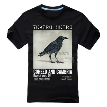 5 Дизайнов Уличной Одежды Coheed and Cambria Rock Брендовая Панк-рубашка 3D Crow Для Фитнеса, хэви-Метал, 100% Хлопок, Камисета для скейтборда, хип-Хоп