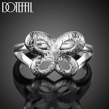 DOTEFFIL, кольцо с бабочкой из стерлингового серебра 925 пробы для женщин, Мужчин, Модных свадебных, помолвочных, подарочных украшений