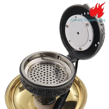 Jok Juk Дропшиппинг Новый Арабский Металлический E-Shisha Smokepan 220 В Электрическая Табачная Чаша с углем для Кальяна/Shisha US/EU/AU Plug