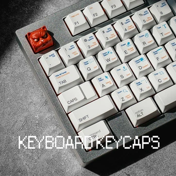PS Shortcut PBT Keycaps 136 клавиш Пользовательские Вишневые колпачки с профилем для сублимации механической клавиатуры на 60% Персонализируют колпачок для клавиатуры