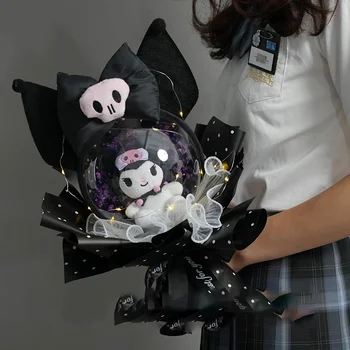 Sanrio Kawaii Плюшевый Букет Куроми Рождественское Украшение Аниме Плюшевый Цветок Hello Kitty My Melody Doll Детские игрушки Рождественский подарок