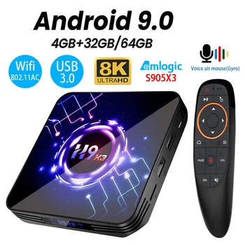 X3 Android 9,0 8K 4K TV BOX 4GB 64GB 32G UltraHD HDR 5G 1000M wifi Amlogic S905X3 TV BOX