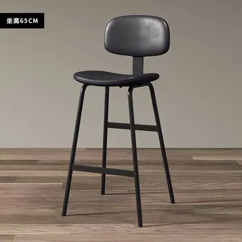 yy23 Скандинавский современный легкий роскошный барный стул с простой спинкой, высокий табурет для бара, стул для стойки регистрации, домашний высокий стул со спинкой
