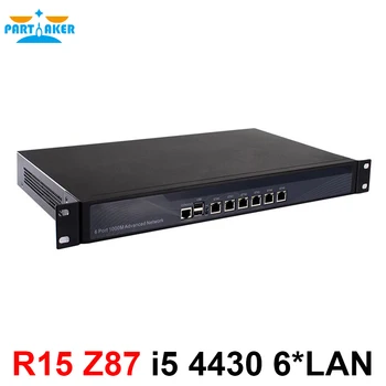 Аппаратный брандмауэр маршрутизатора 1U с 6 гигабитной локальной сетью 82574L Intel Quad Core i5 4430 3,2 G Поддержка Wayos pfSense ROS 2G Ram 32G SSD
