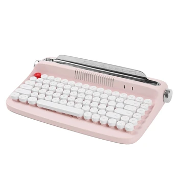Беспроводная клавиатура Bluetooth Офисная пишущая машинка Механический планшет Универсальный Ретро Круглый колпачок для ноутбука