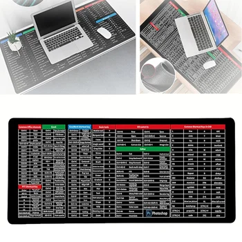 Большой Игровой Коврик Для Мыши Настольный Коврик для Клавиатуры Office Excel Photoshop с Рисунком Быстрого ключа Противоскользящий Коврик для Мыши от Office User 90x40cm