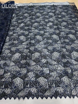 Высококачественная Роскошная французская Кружевная ткань с вышивкой Для Жениха, Африканская Нигерийская Ткань С Пайетками Для Свадебного платья JJ 9883