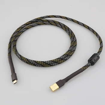 Высококачественный Hi-Fi USB-кабель USB Type C-Аудио Кабель для Передачи данных Для USB DAC Мобильного Сотового телефона Планшета Ручной Работы