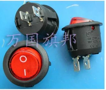 Диаметр 6A 250 В: 20 мм поворотный переключатель/круговой переключатель с красной клавишей
