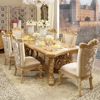 Европейский резной цветочный стол из цельного дерева, стул, вилла при французском дворе, роскошный ресторан, стол, стул, мебель по индивидуальному заказу