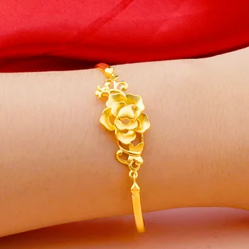 Женский браслет с павлином, обработанный пескоструйной обработкой, покрытый 24-каратным золотом, в качестве праздничного подарка для мамы и подруги