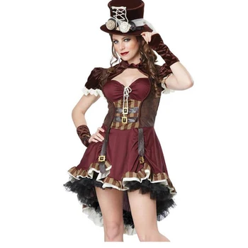 Женский пиратский костюм Для взрослых, Женская Пиратская одежда в стиле стимпанк, Корсар, Косплей, платье Вампира, Ковбой, Пастушка, костюм для Вечеринки в честь Хэллоуина