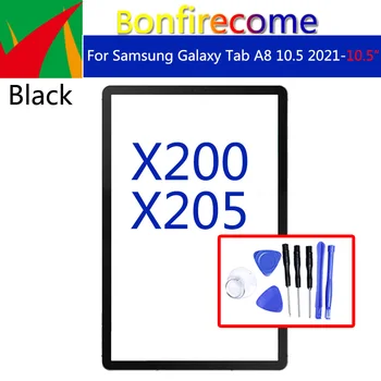 Замена Для Samsung Galaxy Tab A8 10,5 2021 Панель сенсорного экрана Планшета SM-X200 SM-X205 Передняя Внешняя ЖК-стеклянная Линза