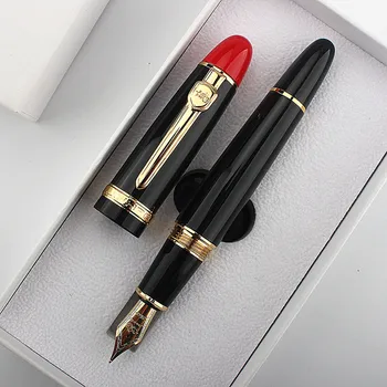 Металлическая черная красная авторучка Jinhao 159 Класса люкс, финансовый офис, студенческие школьные канцелярские принадлежности, Чернильные ручки
