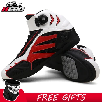Мотоциклетные ботинки, мужские дышащие осенние ботинки для мотокросса, противоскользящая мотоциклетная обувь, обувь для верховой езды на мотоцикле