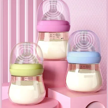 Мультяшная Бутылочка для кормления Новорожденных, силиконовая соска-пустышка, Бутылочки для кормления с молоком, Водой, Тренировочная Бутылочка Для Кормления