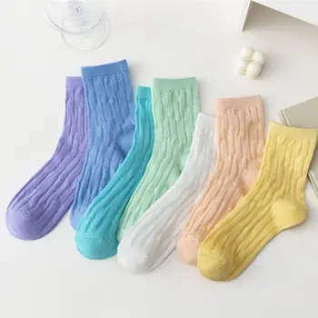 Новые Короткие носки для девочек ярких цветов в Японском Стиле, Повседневные открытые летние носки из свежего хлопка для женщин, Тонкие модные носки