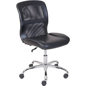 Офисное кресло с виниловой сеткой, гладкое и современное Компьютерное, прочное металлическое основание, мебель для домашнего геймера