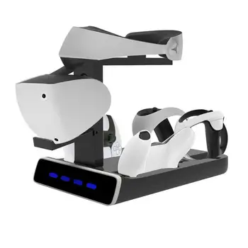 Подставка для дисплея зарядки для PS VR2 со светодиодной подсветкой, контроллер, зарядное устройство, совместимое с геймпадом Playstation5, ручка для виртуальной гарнитуры