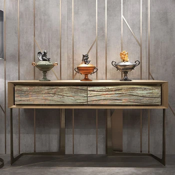 Промышленная цена Металлический деревянный стол sonsole в европейском стиле элегантный многофункциональный стол для гостиной