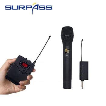 Профессиональный студийный микрофон беспроводная UHF гарнитура Микрофонная система и динамики Портативные комплекты передатчиков для караоке микрофонов