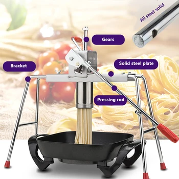 Ручная машина для прессования лапши Из нержавеющей Стали, Машина для приготовления лапши для Макарон, кухонная машина для Приготовления Спагетти