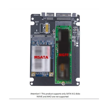 Твердотельный накопитель M.2 для подключения к Sata3 Ngff Msata к плате последовательного адаптера двойного назначения 2-в-1 с переключателем