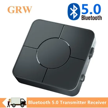 Grwibeou Bluetooth 5,0 Передатчик Приемник 3,5 мм AUX Стерео Музыка С Низкой Задержкой Беспроводной Аудиоадаптер Для ПК ТВ Автомобильный Динамик