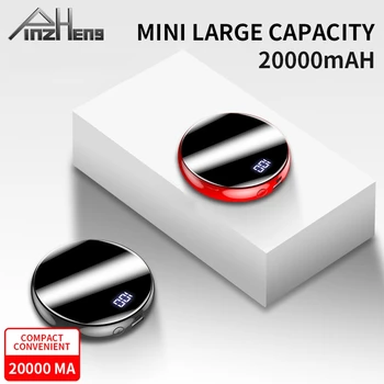 PINZHENG Mini 20000mAh Power Bank Для iPhone Xiaomi Power Bank Портативное Зарядное Устройство Цифровой Дисплей USB Powerbank Повербанк
