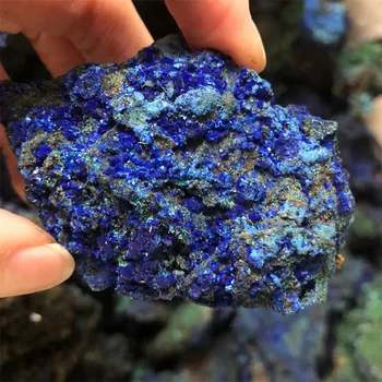 Натуральная голубая медная руда азурит оригинальный образец камня минеральный кристалл декоративное украшение для дома