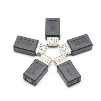 Новый Черный USB 2.0 Тип A Женский к Micro USB B Женский Адаптер Штекер Конвертер usb 2.0 к разъему Micro usb оптом