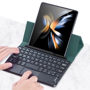 Сенсорная Беспроводная клавиатура Для Samsung Galaxy Z Fold 4 3 2 Магнитный кожаный чехол для Huawei Mate X2 Magic Vs OPPO Xiaomi Mix Cover