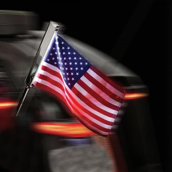 Универсальный Комплект мотоциклетных флагов с вертикальным шестом, разноцветные светодиодные фонари для Harley-Davidson Street Glide 2014-2023 R